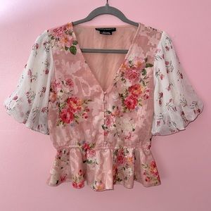 Hemant & Nandita Peplum Blouse NWOT